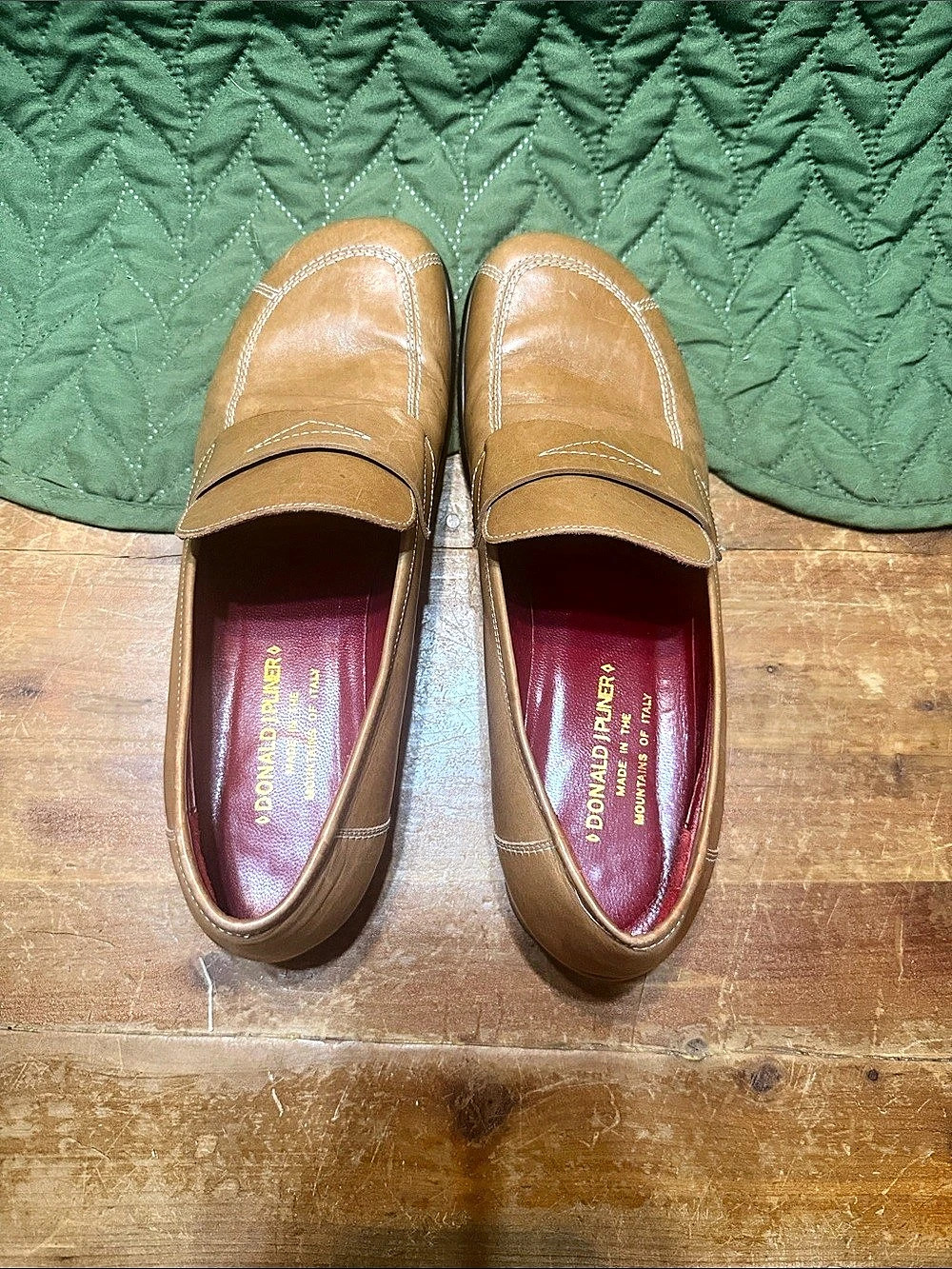 Donald J. Pliner Men's Leather Loafers US 8.5 Brown